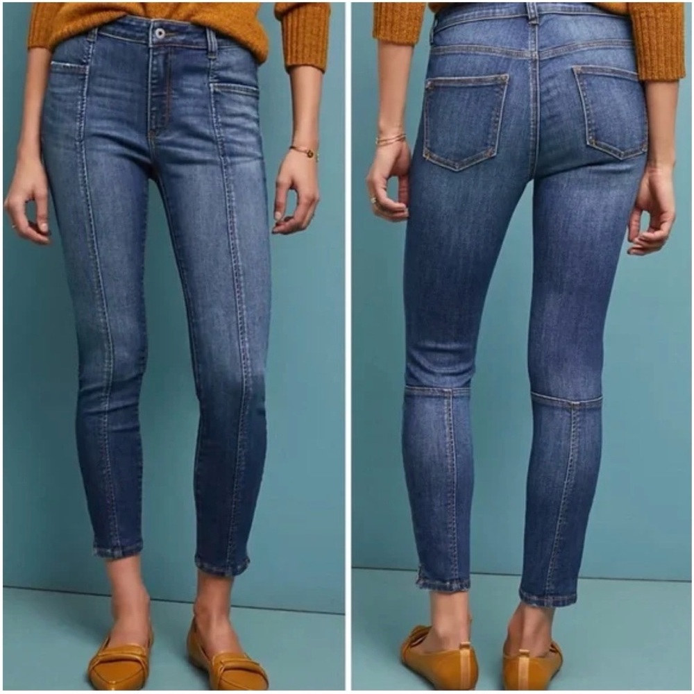Pilcro and the Letterpress Dark Blue High Rise Denim Leggings